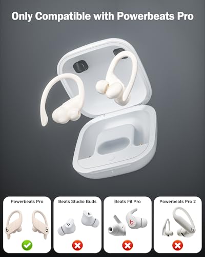 Charging Case Replacement for Powerbeats Pro: Beats Earbuds Charger Case with Bluetooth Pairing Sync Button, 700mAh Battery, Earbuds Not Included - color: Powerbeats Pro 1 White