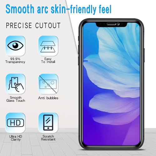 Slanku Privacy Screen Protector for iPhone 11 Pro/10/XS/X Tempered Glass - size: 11 Pro/10/XS/X