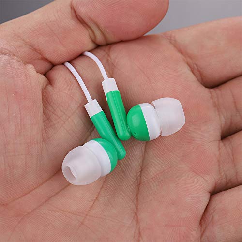 CN-Outlet Wholesale Earbuds Bulk Headphones Individually Bagged 50 Pack for iPhone, Android, MP3 Player for Schools, Libraries, Hospitals (Green) - color: Green
