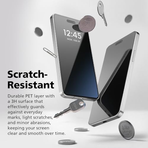 2 Pack Premium AR Screen Protector Compatible with iPhone 17 Air, Anti-Reflection & Ultra HD Clear [PET Hybrid Film] Fingerprint-Resistant, Easy Installation with Alignment Jig - size: iPhone 17 Air