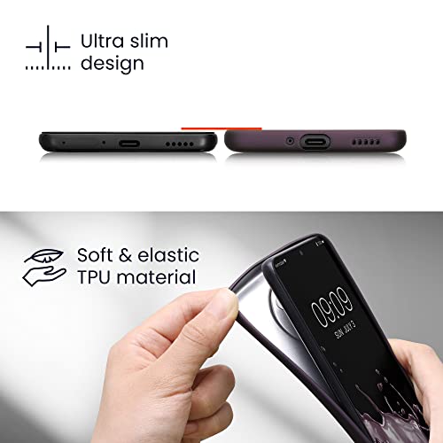kwmobile Case Compatible with Samsung Galaxy A51 Case -Soft TPU Back Phone Cover - with Metallic Look - Metallic Grey - color: Metallic Grey, size: Galaxy A51