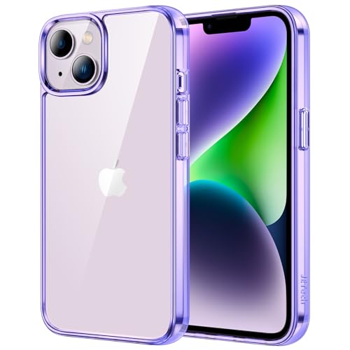 JETech Case for iPhone 14 Plus, Anti-Yellowing, Deep Purple | Shockproof Protection, Scratch Resistant Hard PC Back, Durable Transparent TPU Bumper - color: Deep Purple, size: iPhone 14 Plus