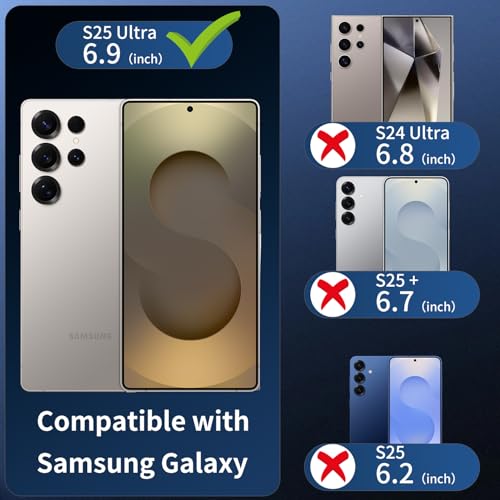 3 Pack Camera Lens Protector for Samsung Galaxy S25 Ultra, Tempered Glass Camera Protector Lens Cover, Ultra HD, 9H Hardness, Anti-Scratch, Case Friendly, Easy to Install [No Affect on Night Shots] - size: for Samsung Galaxy S25 Ultra