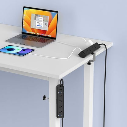 Jgstkcity Desk Clamp Power Strip 40W USB C,8-Outlet,8 USB,10FT,Black - color: Black, size: 10FT Length