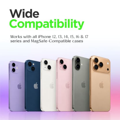 FELONY CASE - Neon Green Ring Grip and Stand - Version 2.0, Improved Stronger Magnet, Magnetic Phone Ring Holder for MagSafe Compatible iPhone 17,16, 15, 14, 13, 12, Pro Max, Air - Drop Protection - color: Neon Green