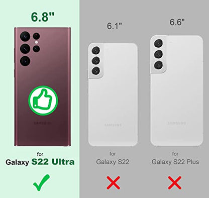 Shields Up for Samsung Galaxy S22 Ultra Case with Card Holder Stand, Clear - color: Clear, size: Galaxy S22 Ultra