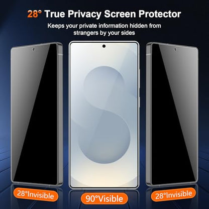[3 Pack] for Samsung Galaxy S25 Screen Protector Flexible TPU [Not Glass], Fingerprint Unlock, Easy Installation, Case Friendly, Bubble Free - size: Galaxy S25