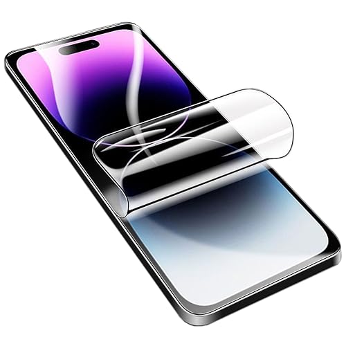 High Sensitivity Hydrogel Screen Protector for iPhone 15 Pro Max 6.7", 2 Pieces Transparent Soft TPU Protective Film (NOT Tempered Glass) [Fingerprint Unlock Compatible]
