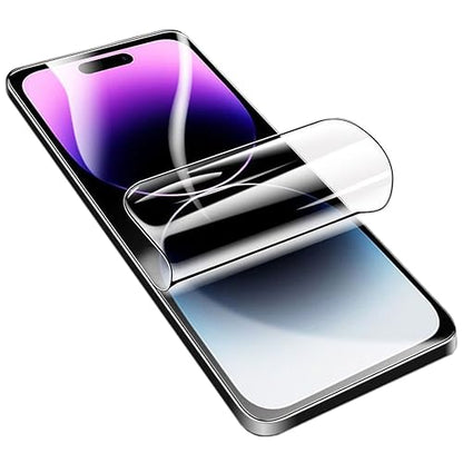 High Sensitivity Hydrogel Screen Protector for iPhone 15 Pro Max 6.7", 2 Pieces Transparent Soft TPU Protective Film (NOT Tempered Glass) [Fingerprint Unlock Compatible]