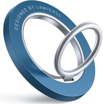 Lamicall Magnetic Phone Grip for MagSafe Accessories, Strong Magnet Ring - color: Deep Blue