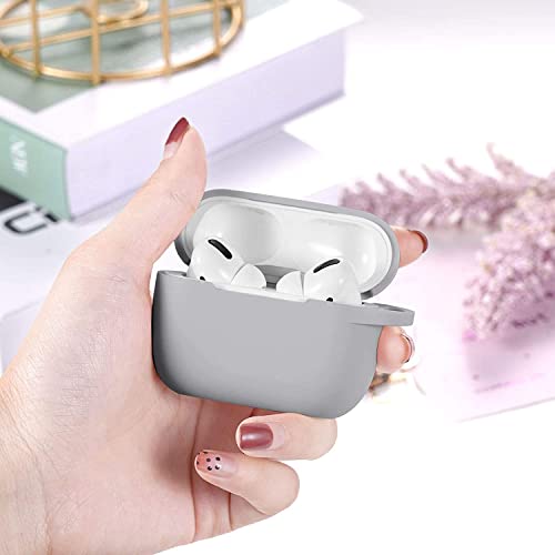 Lerobo for AirPods Pro 2nd/1st Case with Keychain, Gray - color: Gray