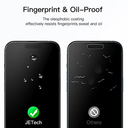JETech Screen Protector for iPhone 14 Pro, 3-Pack | 9H Tempered Glass, Full Coverage, Scratch Resistant, HD Clear, Case-Friendly - size: iPhone 14 Pro