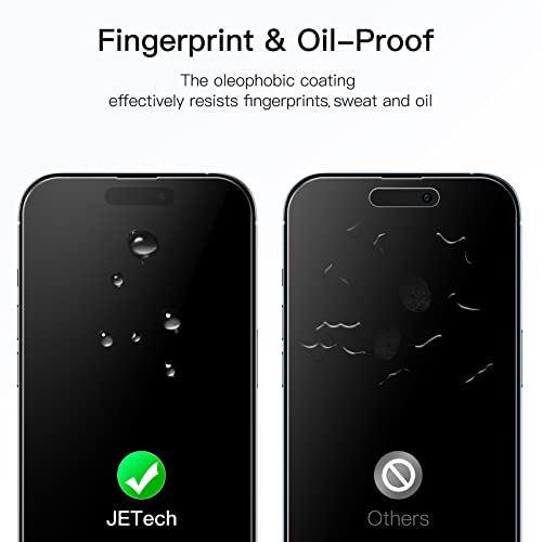 JETech Screen Protector for iPhone 14 Pro Max, 3-Pack | 9H Tempered Glass, Full Coverage, Scratch Resistant, HD Clear, Case-Friendly - size: iPhone 14 Pro Max