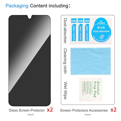 2 Pack Privacy Screen Protector for Samsung Galaxy A26 5G - color: Samsung Galaxy A26