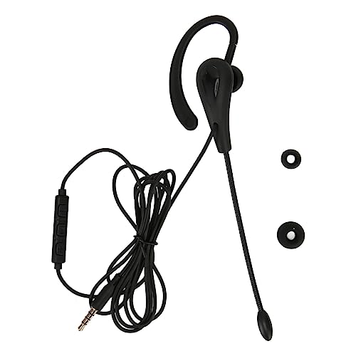 Single Ear Headset with Microphone, Noise Canceling Monaural for Call - size: 3.5mm