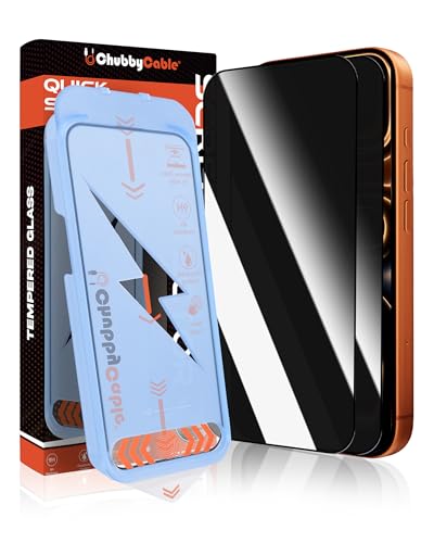 chubbycable Privacy Screen Protector for iPhone 17 Pro Max, 2 Pack - size: 17 Pro Max