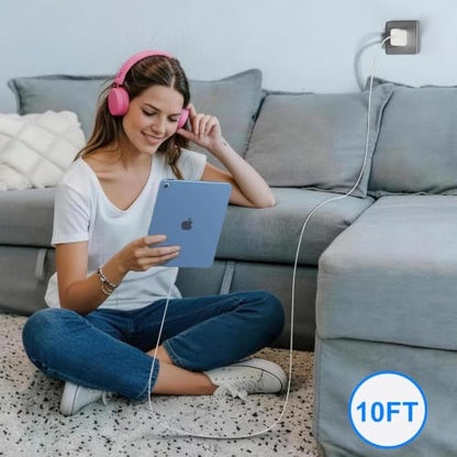 2Pack iPad USB C Fast Charger with 10FT Long Braided USB C to USB C Cable - size: 10FT 2Pack