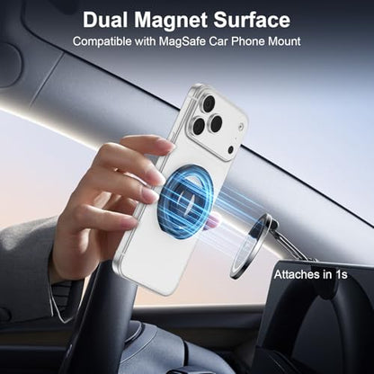 iPhone 17e Phone Grip for Samsung S26 Phone Ring Holder for MagSafe - color: Black