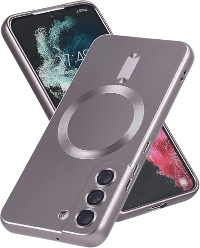 Magnetic for Samsung Galaxy S21 Case,Soft Silicone Samsung Galaxy S21 Phone Case with Camera Protection,Anti-Scratch Samsung Galaxy S21 Case Compatible with MagSafe, Gray - color: Gray, size: S21