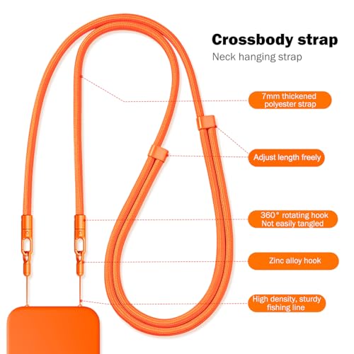 Thickened Crossbody Strap, Shoulder Neck Camera Phone Strap, Pink - color: Pink
