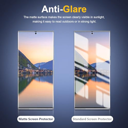 [2 Pack] Anti Glare Matte Privacy TPU Screen Protector for Samsung Galaxy Note 20 Ultra (Not Glass), Fingerprint Sensor Compatible, Full Adhesive Flexible Film, Easy Installation - size: Galaxy Note 20 Ultra