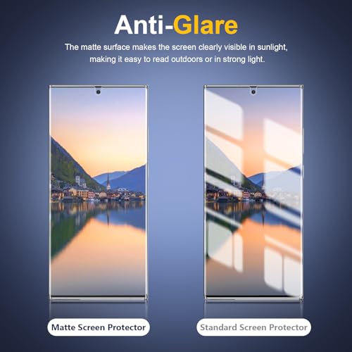[2 Pack] for Samsung Galaxy Note 20 Ultra Matte Privacy TPU Screen Protector (Not Glass), Anti Glare, Fingerprint Sensor Compatible, Full Adhesive Flexible Film, Easy Installation - size: Galaxy Note 20 U1tra