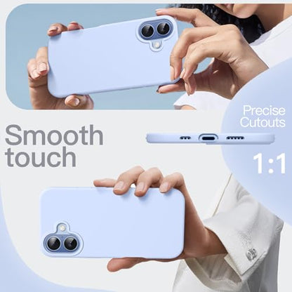 JETech Silicone Case for iPhone 17, Blue | Silky Soft Touch, Shockproof Protection, Scratch Resistant, Microfiber Lining - color: Blue, size: iPhone 17