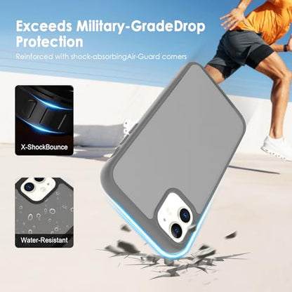 TENOC Phone Case Compatible with iPhone 11, Dark Gray Case Translucent Protective Bumper Matte Hard Back Cover for 6.1 Inch - color: Dark Gray, size: iPhone 11