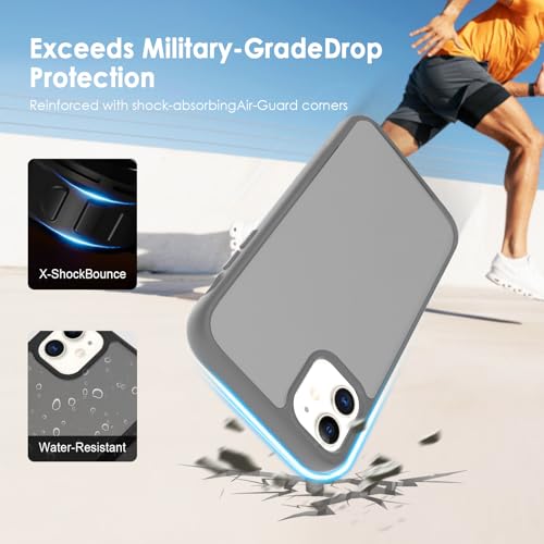 TENOC Phone Case Compatible with iPhone 11, Dark Gray Case Translucent Protective Bumper Matte Hard Back Cover for 6.1 Inch - color: Dark Gray, size: iPhone 11