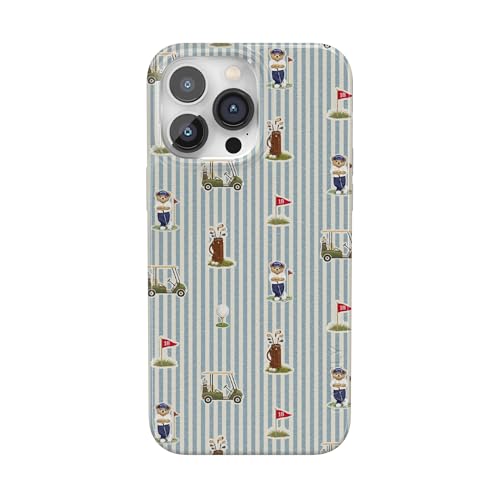 Casely iPhone 14 Pro Case | Clubhouse | The Caddie Print | Compatible with MagSafe | Classic Ultra Thin Design - color: Clubhouse | The Caddie Print, size: Iphone 14 Pro
