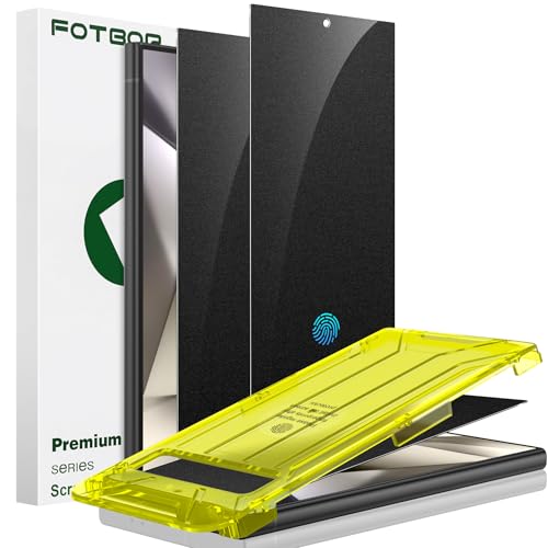 Fotbor [Ultra-Shield 26° True Privacy Screen Protector for Samsung Galaxy S24 Ultra (2-Pack), Ultrasonic Fingerprint Compatible, 9H+ Elite Matte AG Etched Glass, [Installation Master Kit] - size: Samsung Galaxy S24 Ultra-6.9 inch