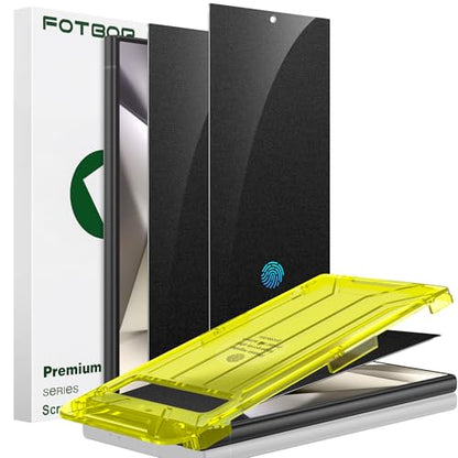 Fotbor [Ultra-Shield 26° True Privacy Screen Protector for Samsung Galaxy S24 Ultra (2-Pack), Ultrasonic Fingerprint Compatible, 9H+ Elite Matte AG Etched Glass, [Installation Master Kit] - size: Samsung Galaxy S24 Ultra-6.9 inch