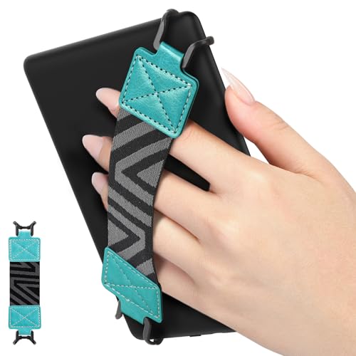 MoKo Security Hand-Strap for 6-8" Kindle eReaders Fire Tablets, Turquoise - color: 1-l-turquoise, style: Patterned Strap