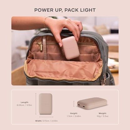 Satechi OntheGo 67W Wall Charger, GaN USB-C Fast Charging, Desert Rose - color: Desert Rose