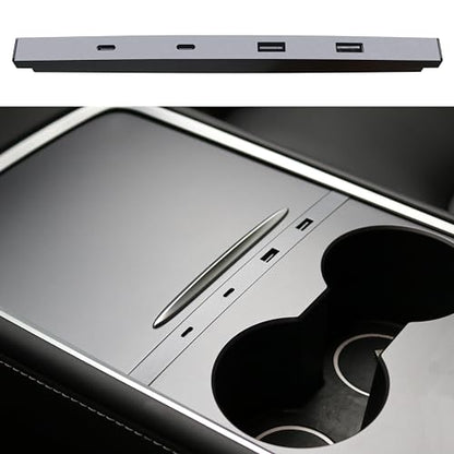 USB Hub Charger for Tesla Center Console Model 3 2021-23 & Model Y 2021-24 - color: for Model 3 2021-2023 & Model Y 2021-2024