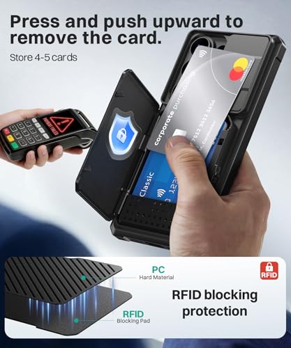 GolbinBox for Samsung Galaxy S26 Ultra Case with Wallet & Lock, Ink Black | Card Holder, Slide Camera Cover, Built-in Safety Lock & RFID Protection, Holds 4~5 Cards or Cash, S26 Ultra Wallet Case 6.9'' - color: 1-Ink Black