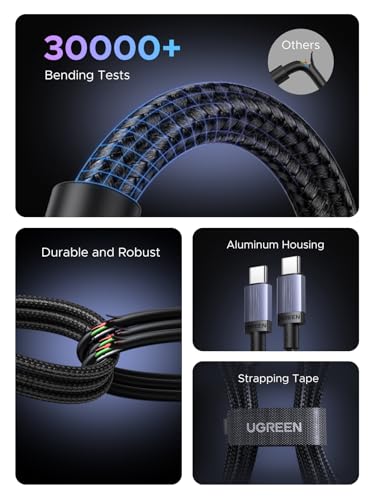 UGREEN 240W USB C Cable 2-Pack, Fast Charging for Laptops & Phones, 6.6FT - size: 6.6FT