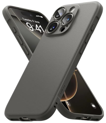Ringke Onyx for iPhone 16 Pro Case, [Feels Good in The Hand] Oil & Dirt Resistant, Individual Lens Covers for Cameras, Non-Slip Enhanced Grip Lightweight Cover - Gray - color: Gray, size: iPhone 16 Pro