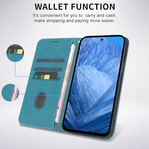 Wallet Case for Google Pixel 9/9 Pro 2024 6.3 inch - [Strong Magnetic] PU Leather Folio Flip Case with Card Holder Kickstand Protective Phone Cover - Green - color: Green, size: Google Pixel 9/9 Pro 6.3"
