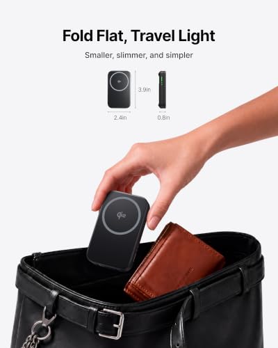 INIU 3 in 1 Foldable Wireless Charging Station, 15W Fast Mag-Safe Charger - color: Black