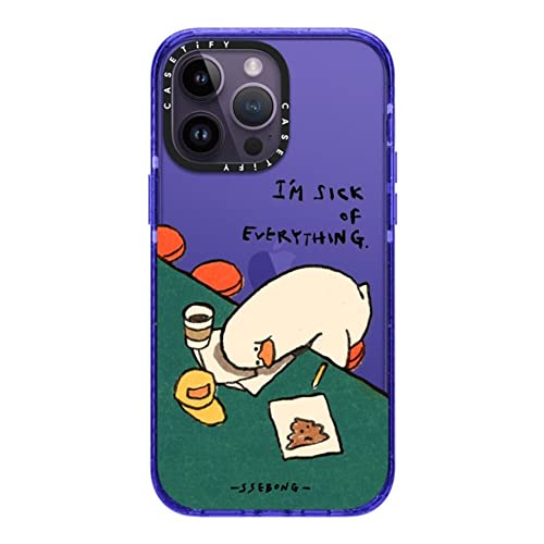 CASETiFY for iPhone 14 Pro Max Case - Impact | Slim Fit | 8.2 ft. 4x Military Grade Drop Protection | I'm sick of everything | Peri Purple - color: I'm sick of everything, size: iPhone 14 Pro Max (Standard)