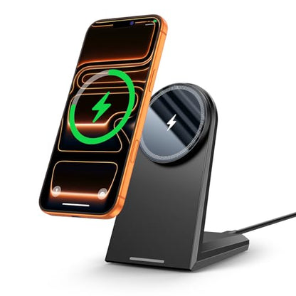 NANAMI 25W Magnetic Wireless Charger Stand, Fast Phone Charger for Magsafe - color: Black
