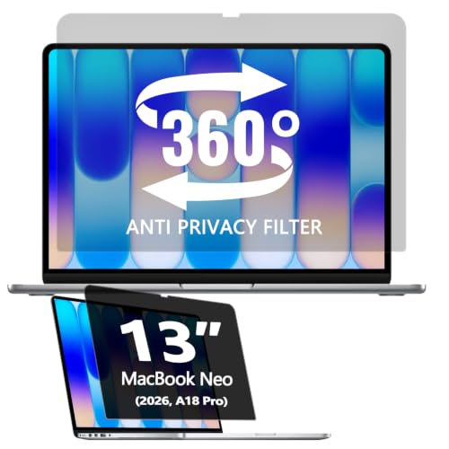 360° Privacy Screen Protector Compatible for 2026 MacBook Neo 13'' - color: 2026 MacBook Neo 13 inch A18 Pro
