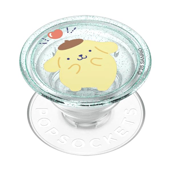 PopSockets Adhesive Phone Grip, Holder- Pompompurin Mint - color: Pompompurin Mint Glitter, style: Adhesive