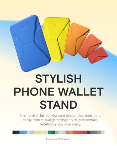 MOFT Magnetic Wallet Stand Compatible with iPhone 17/16/15/14/13/12 Series, Angle Adjustment & Magsafe Compatible MOVAS Phone Stand,Sapphire - color: Sapphire, size: Standard