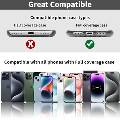 TACOMEGE Silicone Ring Phone Lanyard, Black - color: Black
