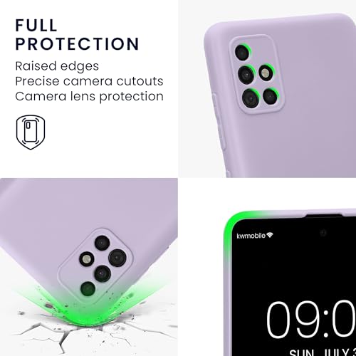 kwmobile Case Compatible with Samsung Galaxy A51 Case - Protective Slim TPU Phone Cover - Soft Matte Finish - Lavender - color: lavender, size: Galaxy A51