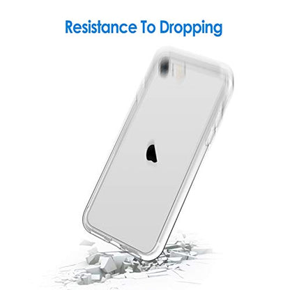 JETech Case for iPhone SE 3/2, iPhone 8/7, Anti-Yellowing, Clear | Shockproof Protection, Scratch Resistant Hard PC Back, Durable Transparent TPU Bumper - color: Clear