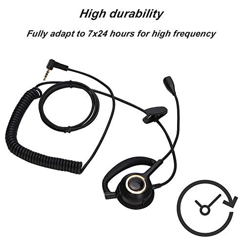 Headset with Mic Noise Cancelling, 3.5mm Single Plug, Support Rear Mounted, Ear Hook and Head Mounted, Computer Headset for Business Skype UC Webinar Call Center Office - Mono Headphone