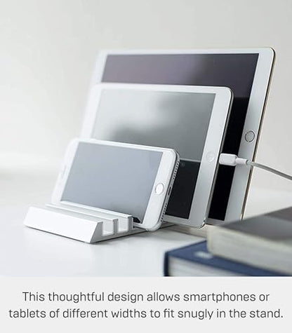 YAMAZAKI Home Tower Multi Device Phone & Tablet Stand Charging Station - Aluminum